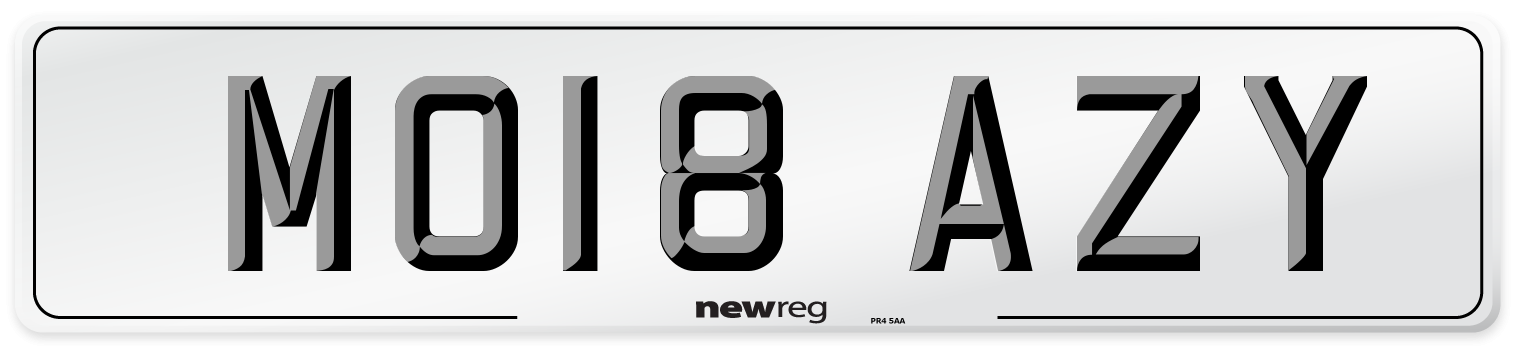 MO18 AZY Number Plate from New Reg